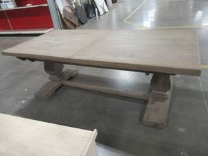 lot 47 image: Signature Design By Ashley Dining Room Table, 90-107 x 42 x 30 12 Tall.