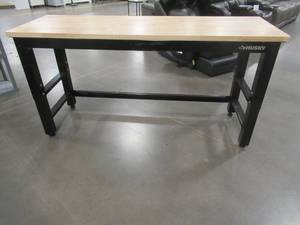 lot 50 image: Husky 6 ft. Solid Wood Top Height Adjustable Workbench, G7200S-US.