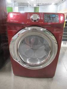 lot 60 image: Samsung 7.5-cu ft Stackable Gas Dryer (Merlot) DVG45N5300F.