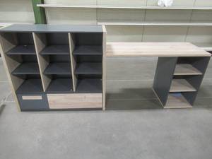 lot 68 image: Desk and Cubby Storage Unit.