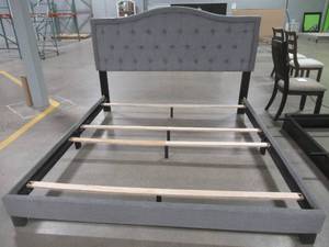 lot 96 image: Signature Design By Ashley Jerary King Upholstered Bed, B090-382.