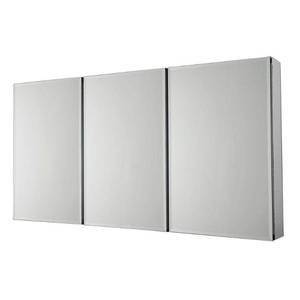 lot 146 image: Pegasus 36 in. x 31 in. Recessed or Surface-Mount Tri-View Bathroom Medicine Cabinet with Beveled Mirror, SP4589.
