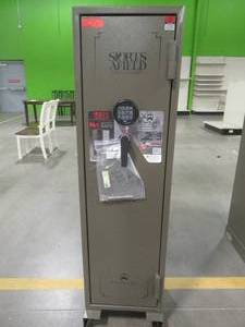 lot 115 image: Sports Afield Journey Series 14-Gun Non-Fire Rated Safe with Electronic Lock. Has Keys and Code.
