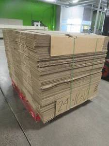 lot 126 image: WHOLESALE MIXED PALLET OF MISCELLANEOUS CORUGATED BOXES (16 Bundles of 15) - Approximately 24 x 16 x 12