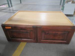 lot 139 image: KITCHEN WALL CABINET WITH DOUBLE DOORS. Slight Scratch and Dent.