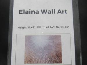 lot 643 image: Signature Design by Ashley Elaina Wall Art A8000220