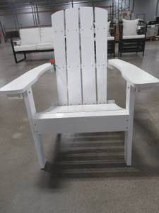 lot 155 image: Northbeam Lakeside White Plastic Adirondack Chair (1-Pack), ADC0511120110.