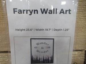 lot 659 image: Signature Design by Ashley Farryn Wall Art A8000313