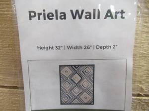 lot 664 image: Signature Design by Ashley Priela Wall Art A8000106