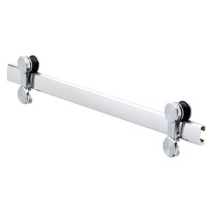 lot 175 image: Delta 48 in. to 60 in. Contemporary Sliding Shower Door Track Assembly Kit in Chrome, SDLCS60-C-R.