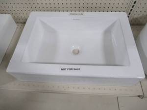 lot 190 image: Swiss Madison Bathroom Vessel Sink Basin, Approximate Dimensions 22 x 16 x 5.