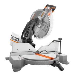 lot 249 image: Ridgid 15 Amp Corded 12 in. Dual Bevel Miter Saw with LED, R4123.