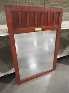 lot 229 image: Knoxville 24 in. W x 34 in. H Framed Mirror in Nutmeg.