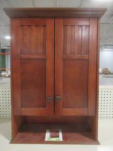 lot 235 image: Knoxville 22 x 30 Bathroom Storage Wall Cabinet in Nutmeg.