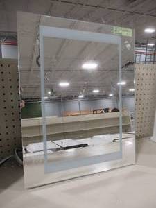 lot 238 image: Thalia 16 in. x 20 in. x 4.5 in. LED Right Hinge Recessed Medicine Cabinet.