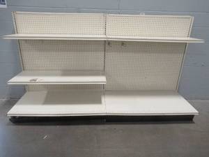 lot 400 image: 2 Retail Single-Sided Gondola Units With Accessories. Each Unit is 48 x 28 x 54 Tall.