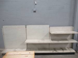 lot 404 image: 3 Retail Single-Sided Gondola Units With Accessories. Each Unit is 48 x 28 x 54 Tall.