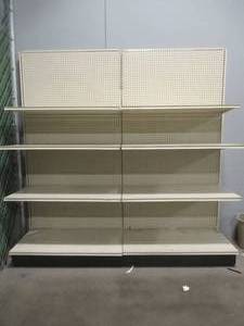 lot 405 image: 2 Retail Single-Sided Gondola Units With Accessories. Each Unit is 48 x 28 x 96 Tall.