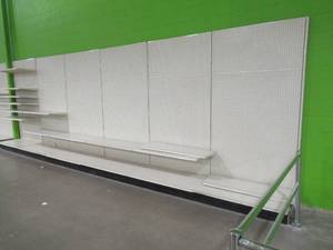 lot 407 image: 6 Retail Single-Sided Gondola Units With Accessories. Each Unit is 48 x 28 x 96 Tall.