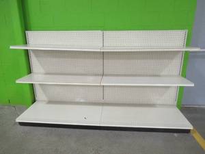 lot 409 image: 2 Retail Single-Sided Gondola Units With Accessories. Each Unit is 48 x 28 x 54 Tall.