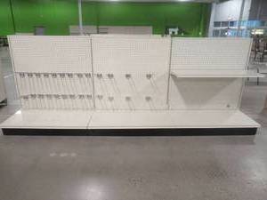 lot 421 image: 3 Retail Double-Sided Gondola Units With Accessories. Each Unit is 48 x 28 x 54 Tall.