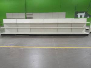 lot 422 image: 6 Retail Double-Sided Gondola Units With Accessories. Each Unit is 48 x 28 x 54 Tall.