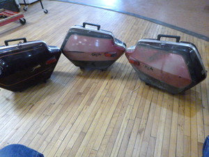 lot 133 image: 3 Motorcycle Saddle Bags
