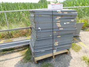 lot 3 image: Industrial Clip-Style Metal Shelving