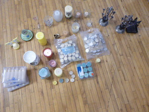 lot 182 image: Candles and Candle Holders