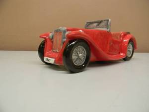 lot 3 image: RARE VINTAGE MG CERAMIC CAR BANK 1947 COLLECTIBLE.