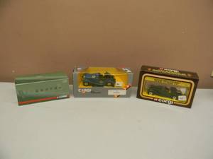 lot 24 image: VERY NICE SET OF 3 CORGI MG CARS Vanguards MGA Open Top 50th Anniversary 143 Scale. Corgi Classics 1953 MG TF. 1953 MG TF 50s Classics.