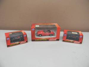 lot 29 image: COOL Set of 3 Schuco Junior Line Cars. 2 MGB Cabrios and 1 Red Convertible.
