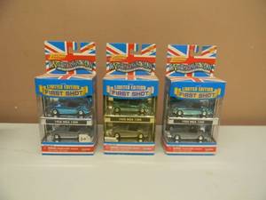 lot 33 image: NICE Set of Three Johny Lightning Limited Edition First Shot British Invasion Cars. ALL SAME 1958 MGA 1500.