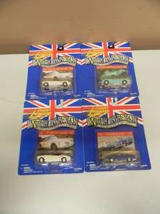 lot 34 image: COOL SET Lot of 4 Johny Lightning British Invasion Individual Cars. 2 1961 MGA 1500 Twin Cams. 1960 Austin-Healy Sprite. 1964 Sunbeam Alpine.