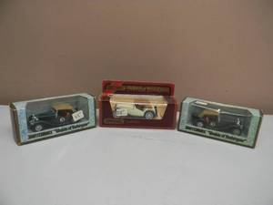 lot 44 image: NICE Lot of 3 Matchbox Models of Yesteryear Cars. 2 Y-8 Green 1945 MGTCs. Tan Y-8 1945 MGTC. SEE PICTURES.