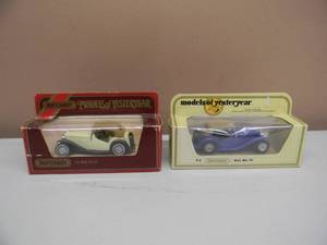 lot 49 image: AWESOME SET Lot of 2 Matchbox Models of Yesteryear Cars. Y-8 1945 MG-TC Blue Soft Top. Y-8 1945 MG-TC Cream Soft Top.