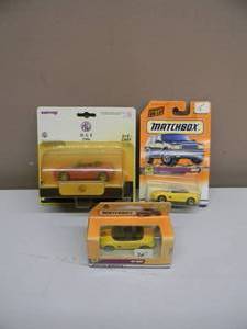 lot 55 image: NICE Lot of 3 Packaged MG Collectible Cars. Matchbox MGF. Matchbox #66 97 MGF. New-Ray MGF 1196 Die-Cast 143.