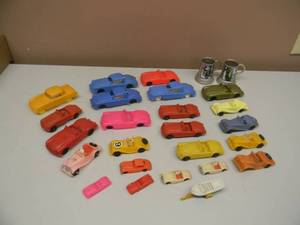 lot 63 image: VINTAGE PLASTIC CAR COLLECTION - SEE PICTURES