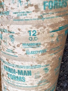 lot 30 image: Lot Of Assorted 12-10-8 Concrete Form Tubes