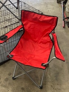 lot 60 image: Lot Of (2) Camp Chairs, (1) Garden Cultivator Tool, (1) Pet Kennel