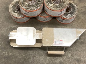 lot 47 image: Lot Of (1) Sheetrock Tape Gun & (5) Rolls Of New Window Wrap