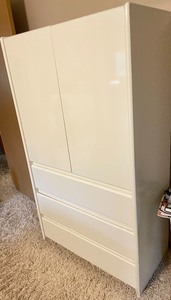 lot 13 image: Wonderful White Contemporary Armoire