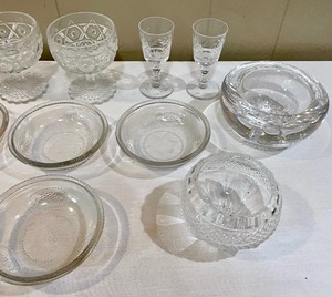 lot 57 image: Clear Glass Grouping