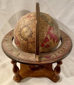 lot 187 image: Wonderful Wooden Globe