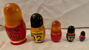lot 197 image: Basketball Themed Nesting Dolls