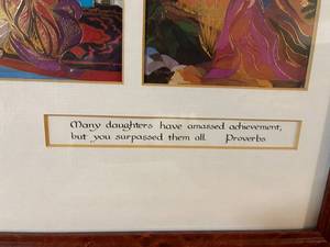 lot 144 image: Many Daughters Framed Art Piece
