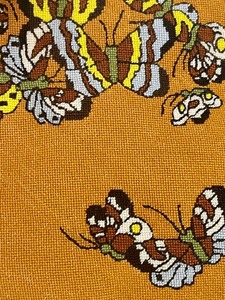 lot 267 image: Beautiful Butterfly Cross Stitch Pillow