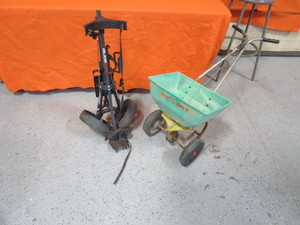 lot 106 image: Fertilizer Spreader & Golf Bag Cart