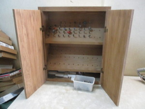 lot 60 image: Shaper Storage Cabinet with some bits