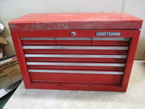 lot 68 image: Craftsman Toolbox with some tools